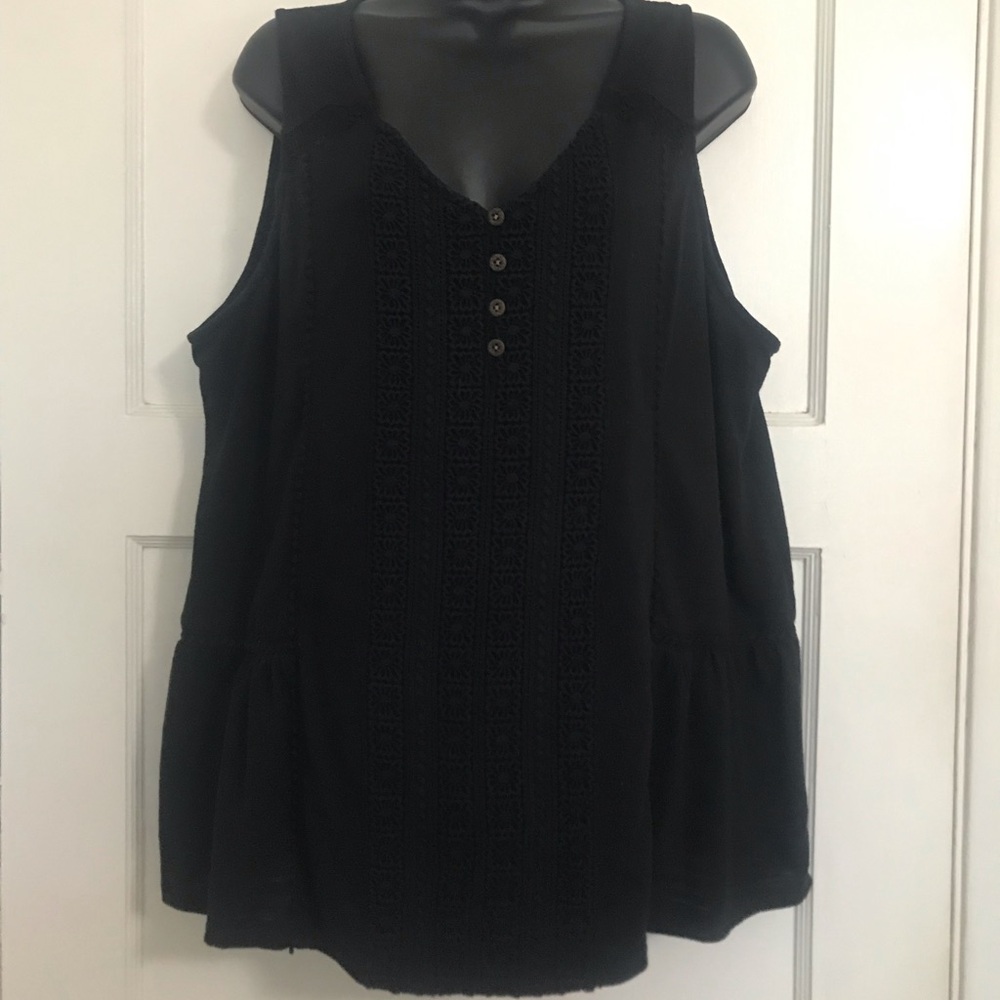 ✔️Faded Glory Elegant Black Sleeveless Top 🌷
